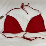 J.Crew NWT Perfect String Bikini Top Red Size 3X Sexy Beach Strappy 90s Classic Photo 0