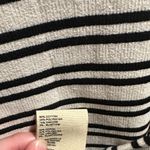 Free People  Black and White Striped Long Sleeve shirt | Size Large Photo 4