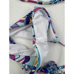 None Unknown Brand - Triangle Halter Bikini Top & Tie Side Bottoms in Blue Photo 1