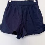TROVATA Lucille Poplin Cotton Shorts Navy Blue Small Photo 1