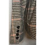 L.L.Bean Womens  Bellandi Black Houndstooth Print Lined Italian Wool Blazer PS Photo 7