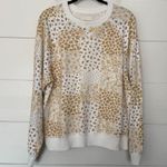 American Eagle  Women’s Medium Yellow White Paisley Patterned Sweatshirt Photo 0