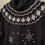Dressbarn turtleneck sweater black white NWT Size M Photo 6