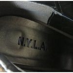 N.Y.L.A. Sabie Brown Suede Tassel Booties Peep Toe Lace Up Ankle Boots 7.5 Boho Photo 9