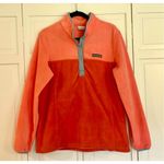 Columbia NWOT orange colorblock fleece quarter snap pullover large Photo 10