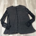 Free People  Top layered lace sleeve billie jean womens Black (small) grunge boho Photo 5