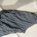 Vintage America Black and White Notched Collar Wrap Button Down Shirt Size L Photo 5