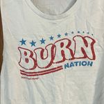 Burn Boot Camp Women's White Racerback Patriot Tank Top Large Photo 2