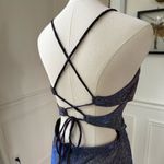 Blondie Nites Vintage 90s  Caged Back Cosmic Sparkle BodyCon Cocktail HoCo Dress Photo 10