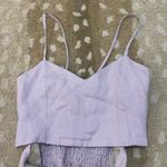 Savia NWT lavender purple wrap adjustable tie crop tank top women’s size small Photo 3