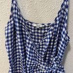 Rails Malia Blue Gingham Linen Blend Dress Photo 3