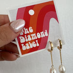 Pearl drop huggies Gold Photo 0