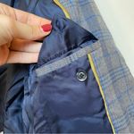 Marissa Webb | Plaid Waist Length Button Front Boy Blazer in Gray/Blue Sz Small Gray Photo 11