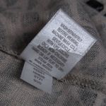 Garnet Hill Linen Fringe Hem A-Line Dress Black Beige Geometric Jewel Neck 6 Photo 10