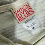 Canyon River Blues  Women Light Tan Stripped Dolman Relaxed Fit Pull Over Top L Photo 9