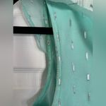 Sherri Hill Custom  Aqua and Silver  Sleeveless Chiffon Cocktail Size 0 Photo 10