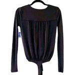 Free People NWT  Intimately Long Sleeve V-neck Bodysuit Dark Gray Sz XS Photo 3