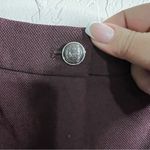 White House | Black Market WHBM The Boot Burgundy Bootcut Textured Career Pants Photo 4