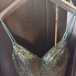 Mori Lee  Green Sequin Prom Dress Photo 1