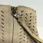 Toms Majorka Booties Woman's 7 Peep Toe Desert Taupe Neutral Stacked Heel Photo 4