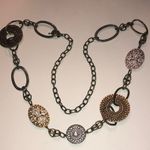 Premier Designs Elegant Brass Tone Aged Metal Silver Tone Chunky Boho Necklace Photo 0