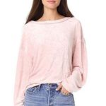 Free People The We The Free Milan Blush Pink Crush Velvet Top Size Small Photo 0