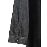 Very J Chambray Black Mini Shirt Dress/Tunic M Dark Casual Goth Witchy Minimalist Fall Photo 7