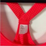 Gap Fit Racerback Tank Top XS Neon Orange Striped Athleisure Workout Fit Girl Photo 3