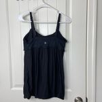 Lululemon NWOT women’s black Pitti yoga built in cami bra ruffle active tank top Photo 4