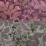 The Little Tichel Lady Reversible Pink Green Metallic Floral Brocade Shawl Scarf Photo 7