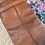 Coach  Vivica Italian Leather Logo Embossed Riding Boots Photo 4