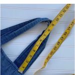 Vintage Blue and White Shoulder Bag with Floral Design Photo 4