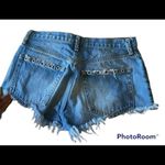 Free People Barcelona Nights Grommet Distressed Denim Shorts Size 28 Photo 6
