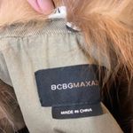 BCBGMAXAZRIA  women’s cargo jean jacket with fox fur Photo 2