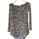 Free People Boho Aztec Flowy Off The Shoulder Long Sleeve Tunic Small Photo 1