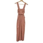 Ulla Johnson  Iggy Jumpsuit Women’s Size 0 Pink Bow Back Linen Blend Wide Leg Photo 3