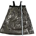 LARok Silver Black Ribbon Neckline Cocktail Dress Holiday Party Dress Metallic Size XS Photo 8