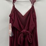 Birdy Grey  Doris Chiffon Ruffle Sleeveless Bridesmaid Dress in Cabernet Sz S NEW Photo 6