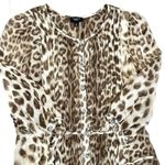 Talbots Silk Pleated Dress in Leopard Print Size 6 Petite Photo 3