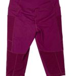 Victoria's Secret Sport Maroon Capri Biker Shorts With Mesh Detailing Size Large Photo 6