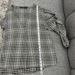ZARA  Plaid Gingham Seersucker V Neck Balloon Twist Puff 3/4 Sleeve Top Sz Small Photo 11