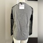 $250 NEW RED Valentino Grey Varsity Shirt Sheer Mesh Sleeves M S Gray Size M Photo 1