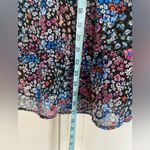 Rewind  Floral Sheer Dress Lined‎ Midi Long Sleeve Tie Back Size Medium Photo 4