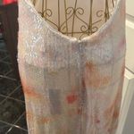 Daya Sequin Halter Mini Dress Neck Cocktail pastel Jewel Badgley Mischka Orange Size 12 Photo 8