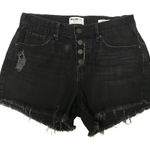 William Rast  high rise button-fly black denim jean shorts 26 Photo 0