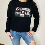 ZARA ‎ Black Graphic Sweatshirt Photo 2