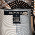 Emily Rose Black & Beige Retro Geometric Layered Blouse with Necklace Size Small Photo 5