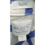 J.Crew  Blue & White Plaid Cotton Button-Down Shirt Boy‎ Fit Women's Size S Photo 4