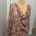 ZARA  Paisley Chiffon Ruffled Midi/Maxi Dress Photo 7