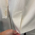 EXPRESS Ivory Scalloped Double-Breasted Blazer Suit Jacket Tailored Preppy NWT Photo 5